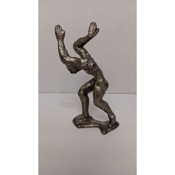 Bronze Male Nude Art Sculpture Evolution Classic 7 Inch Tall Statue